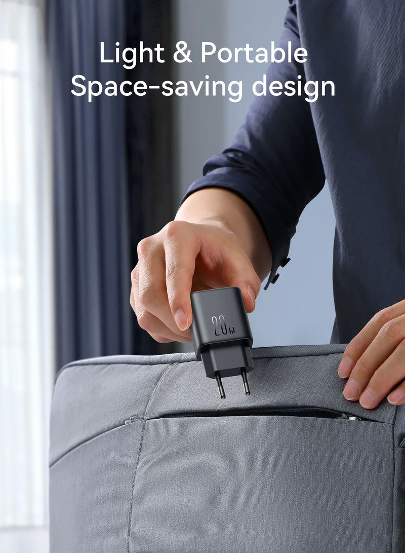 Įkroviklis Joyroom JR-TCF20 20W USB-C + USB-C to USB-C cable 1.0m baltas