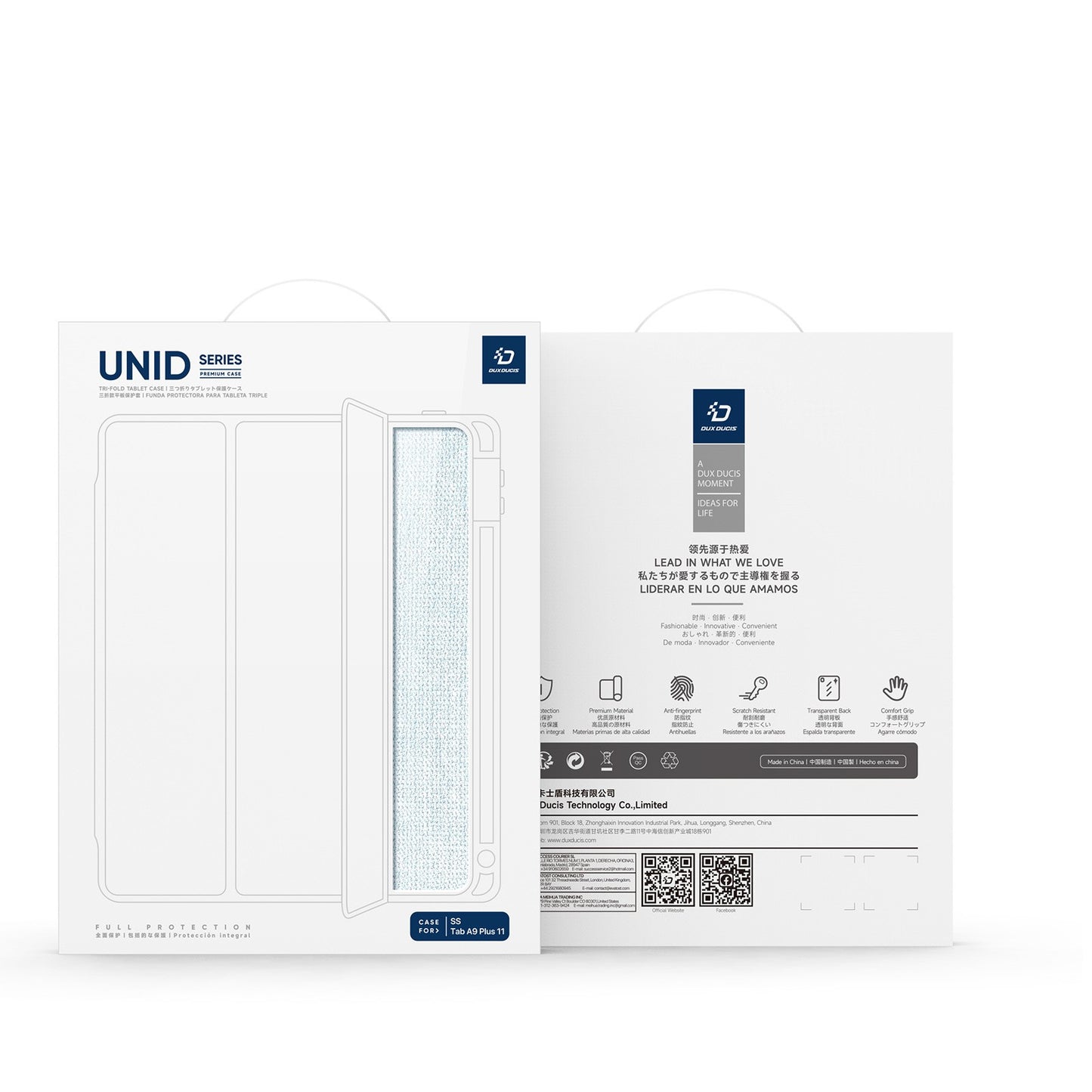 Dėklas Dux Ducis Unid Samsung X210/X215/X216 Tab A9 Plus 11.0/X230/X235/X236 Tab A11 Plus 11.0 rožinis