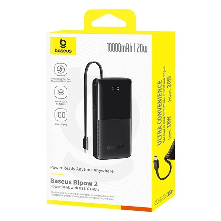 Išorinė baterija Power Bank Baseus Bipow 2 20W 10000mAh juoda P10077101113-00