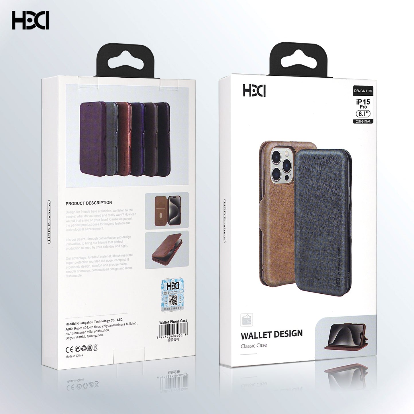 Dėklas HDD Classic Wallet Case Apple iPhone 13/14 mėlynas