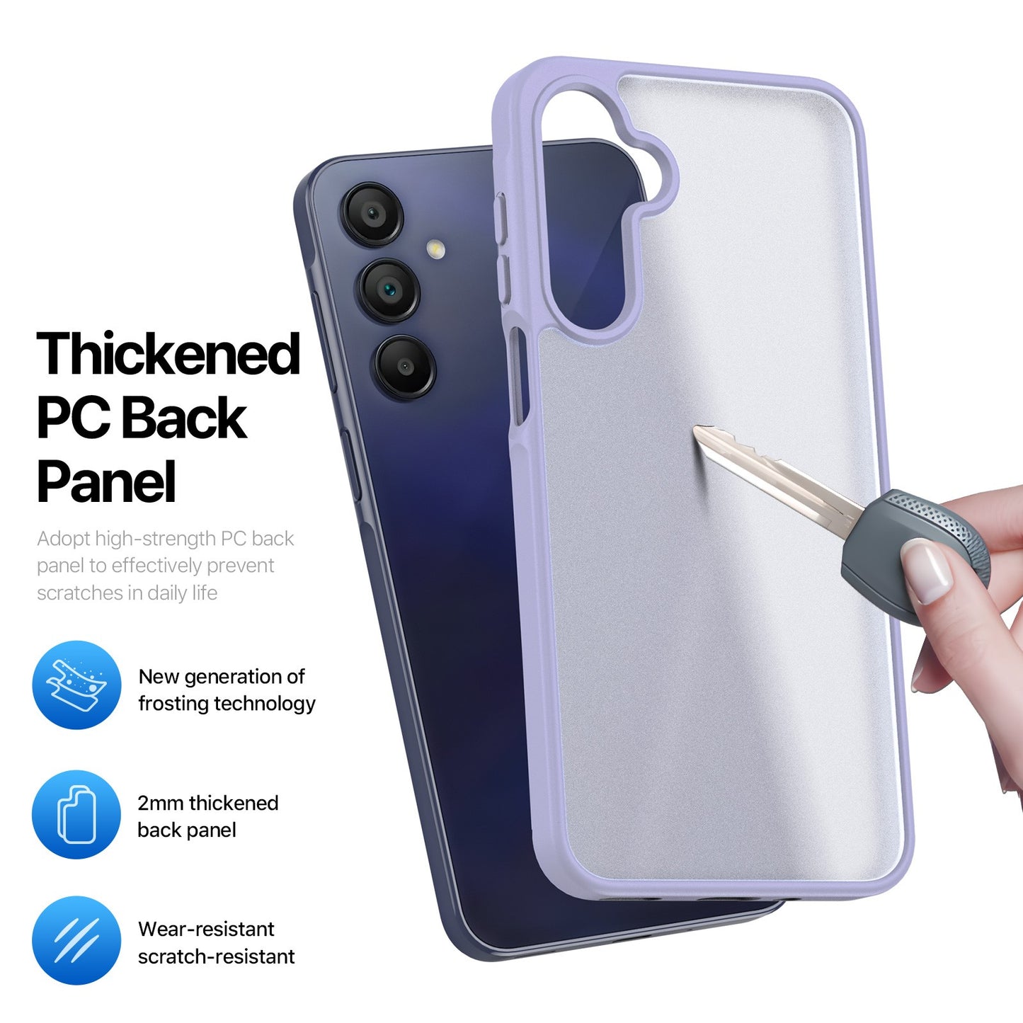 Dėklas Dux Ducis Yind Samsung A175 A17 4G/A176 A17 5G violetinis