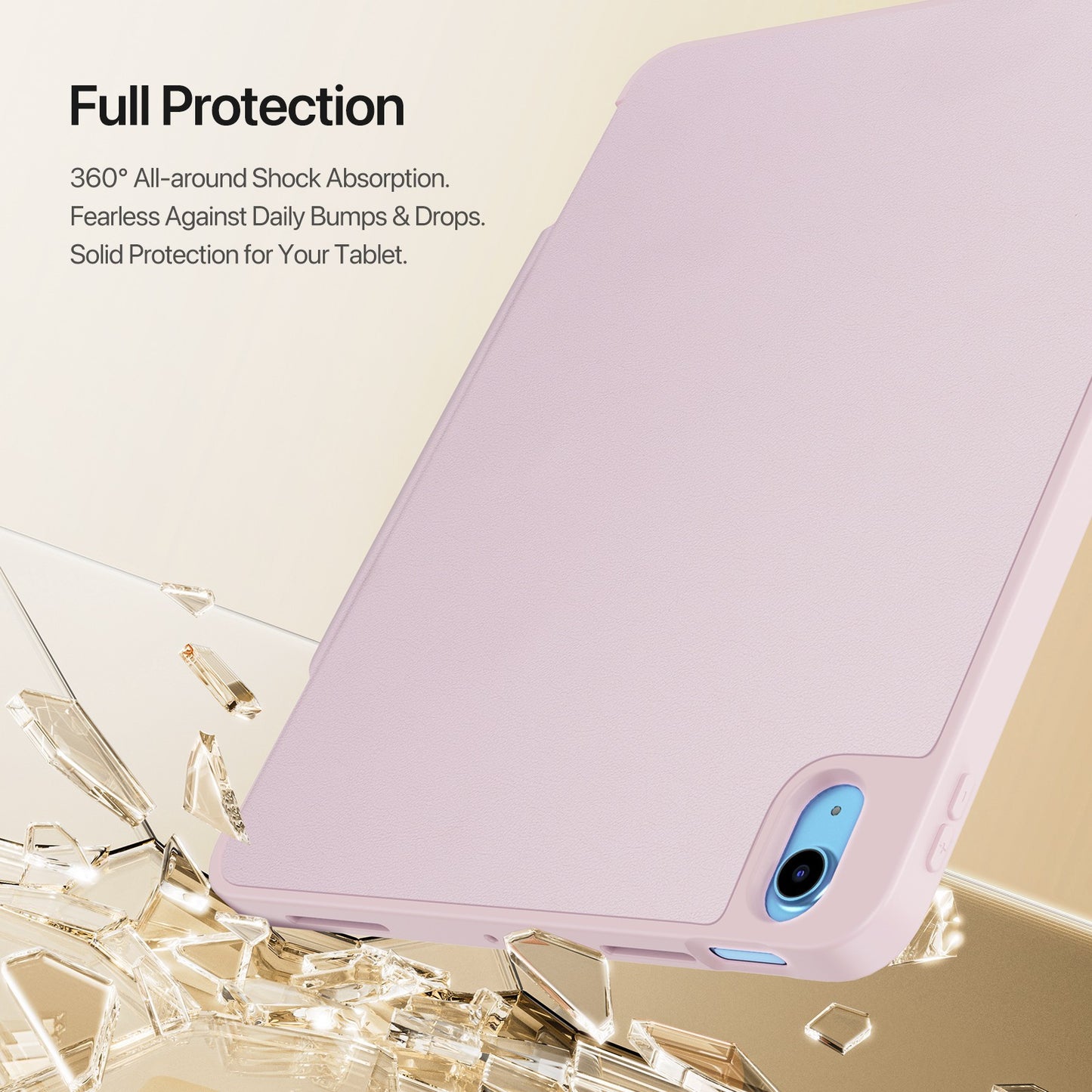 Dėklas Dux Ducis Vers Apple iPad 10.9 2022/iPad 11 2025 rožinis
