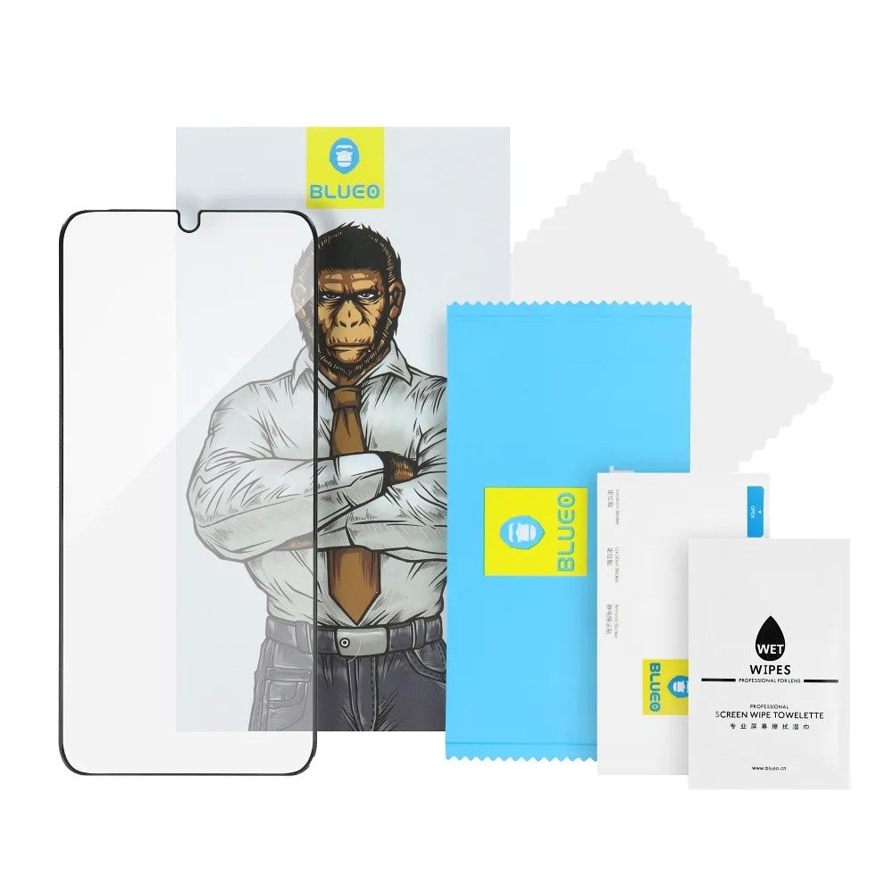 LCD apsauginis stikliukas 5D Mr. Monkey Glass (Strong Lite) Samsung S948 S26 Ultra juodas