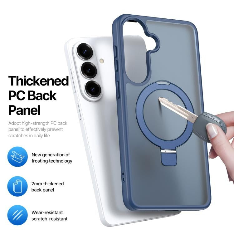 Dėklas Dux Ducis Yind Magnetic Stand Samsung S942 S26 tamsiai mėlynas