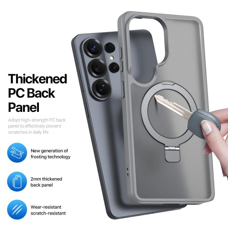 Dėklas Dux Ducis Yind Magnetic Stand Samsung S948 S26 Ultra pilkas