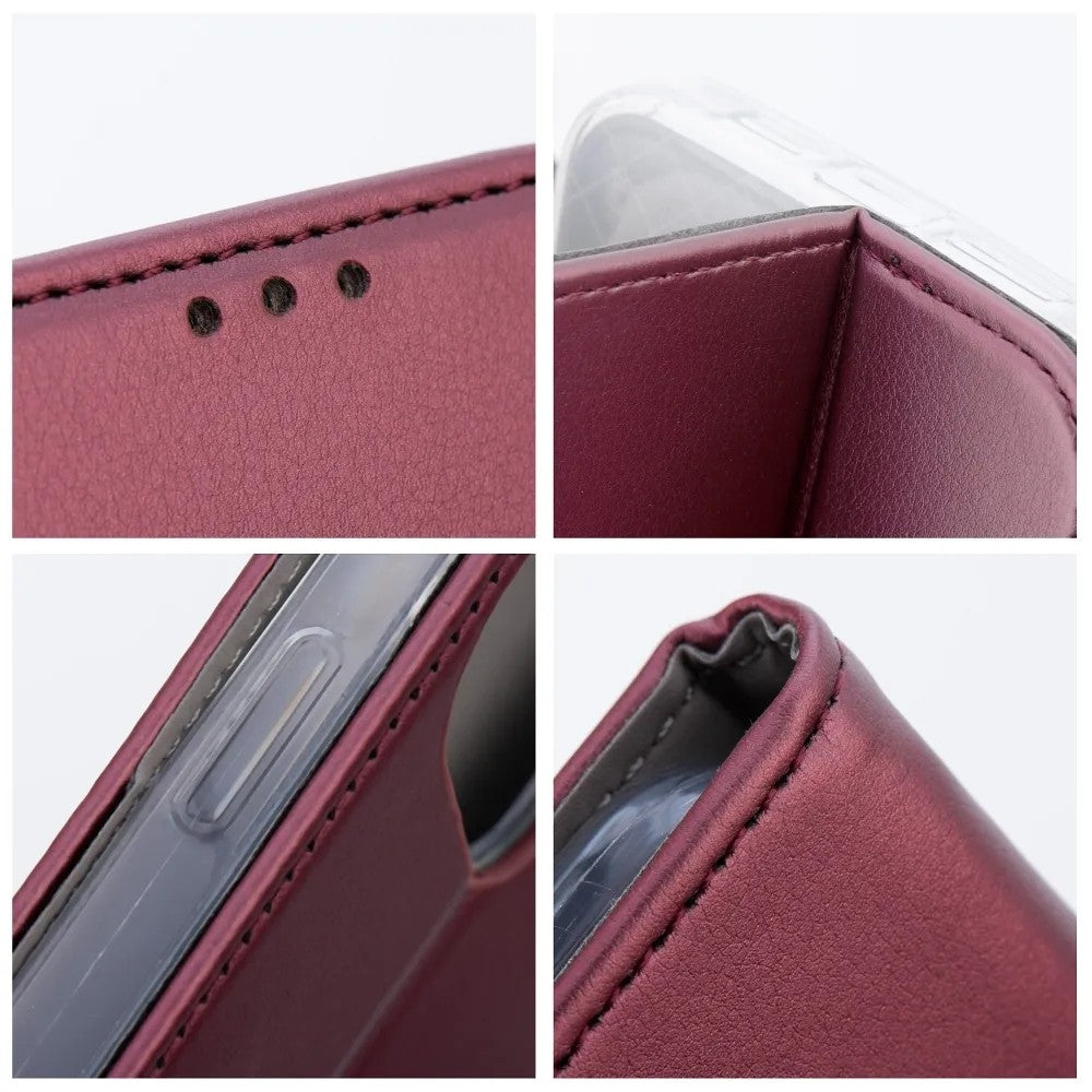 Dėklas Smart Magnetic Samsung A576 A57 5G tamsiai raudonas