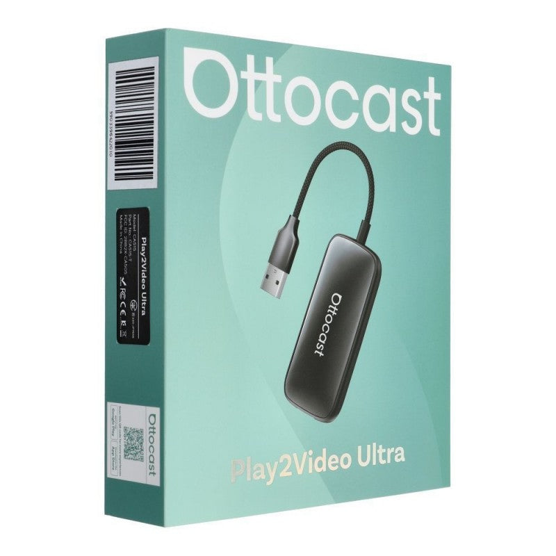 Belaidis CarPlay/Android Auto adapteris Ottocast Play2Video Ultra juodas CA515-T