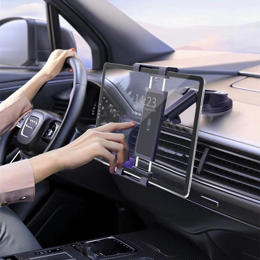Automobilinis planšetinio kompiuterio laikiklis Tech-Protect V4 juodas