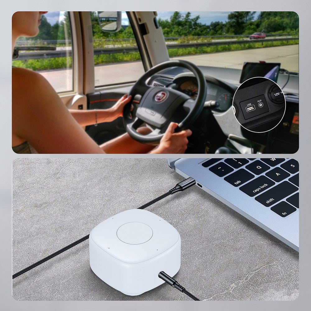 Audio kabelis Choetech AUX006 USB-C to 3.5mm juodas
