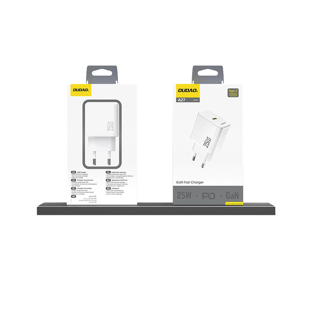 Įkroviklis Dudao A27 GaN 25W USB-C baltas