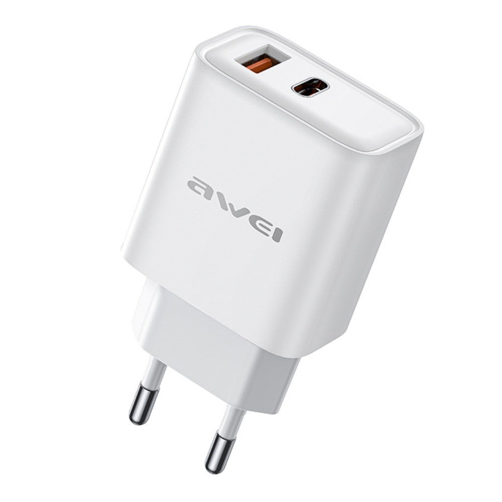 Įkroviklis Awei PD81-EU 22.5W USB-A/USB-C baltas Default Title