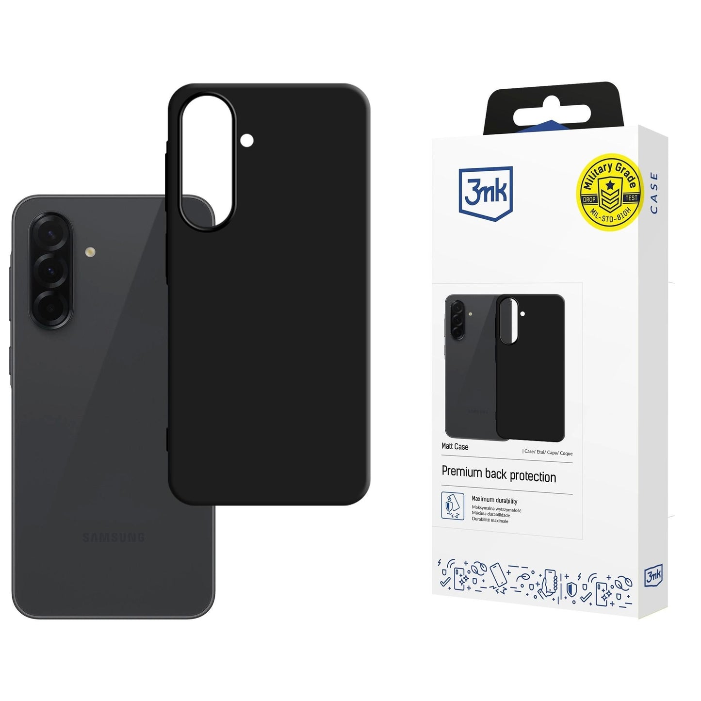 Dėklas 3mk Matt Case Samsung A576 A57 5G juodas Default Title