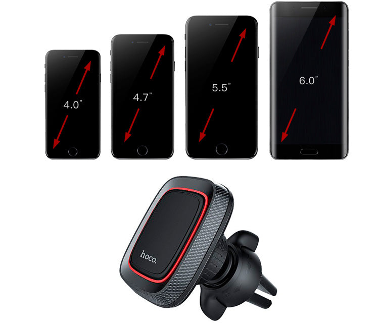 Automobilinis telefono laikiklis Hoco CA23, tvirtinamas ant ventiliacijos grotelių, magnetinis