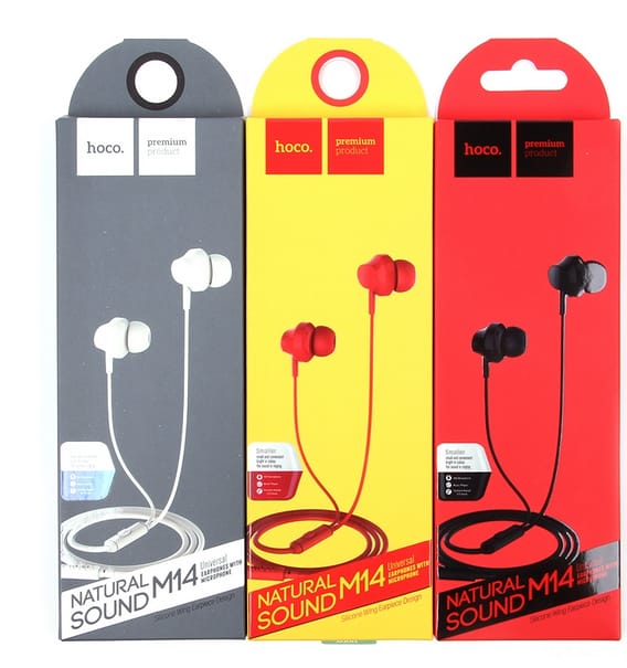 Ausinės Hoco M14 3,5mm juodos