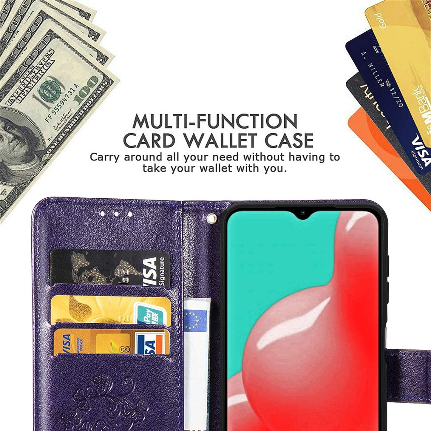 Dėklas Flower Book Samsung A546 A54 5G violetinis