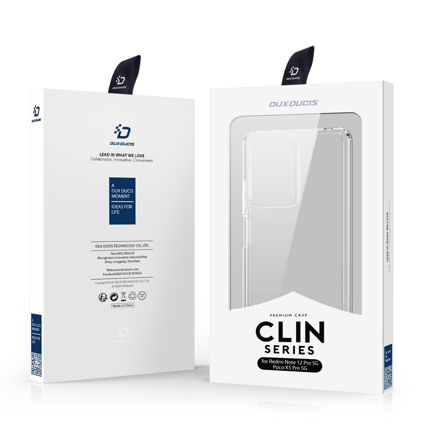 Dėklas Dux Ducis Clin Xiaomi Redmi Note 12 Pro 5G/Poco X5 Pro 5G skaidrus
