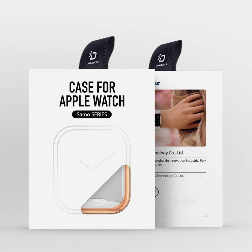 LCD apsauginis stikliukas/dėklas Dux Ducis Samo Apple Watch 40mm rožinis