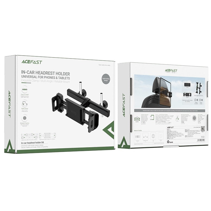 Automobilinis laikiklis ant sėdynės atlošo Acefast D8 In-Car Headrest Holder juodas
