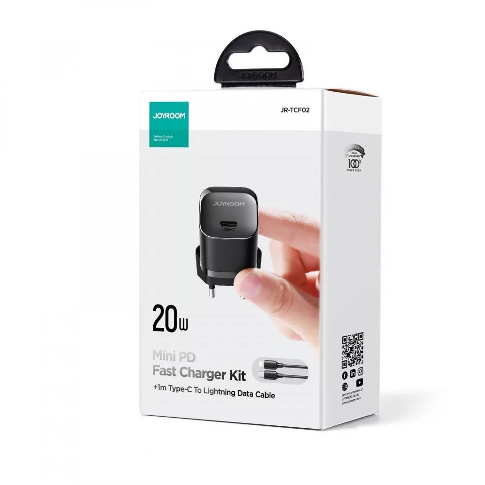 Įkroviklis Joyroom JR-TCF02 Type-C PD20W + Lightning 1.0m juodas