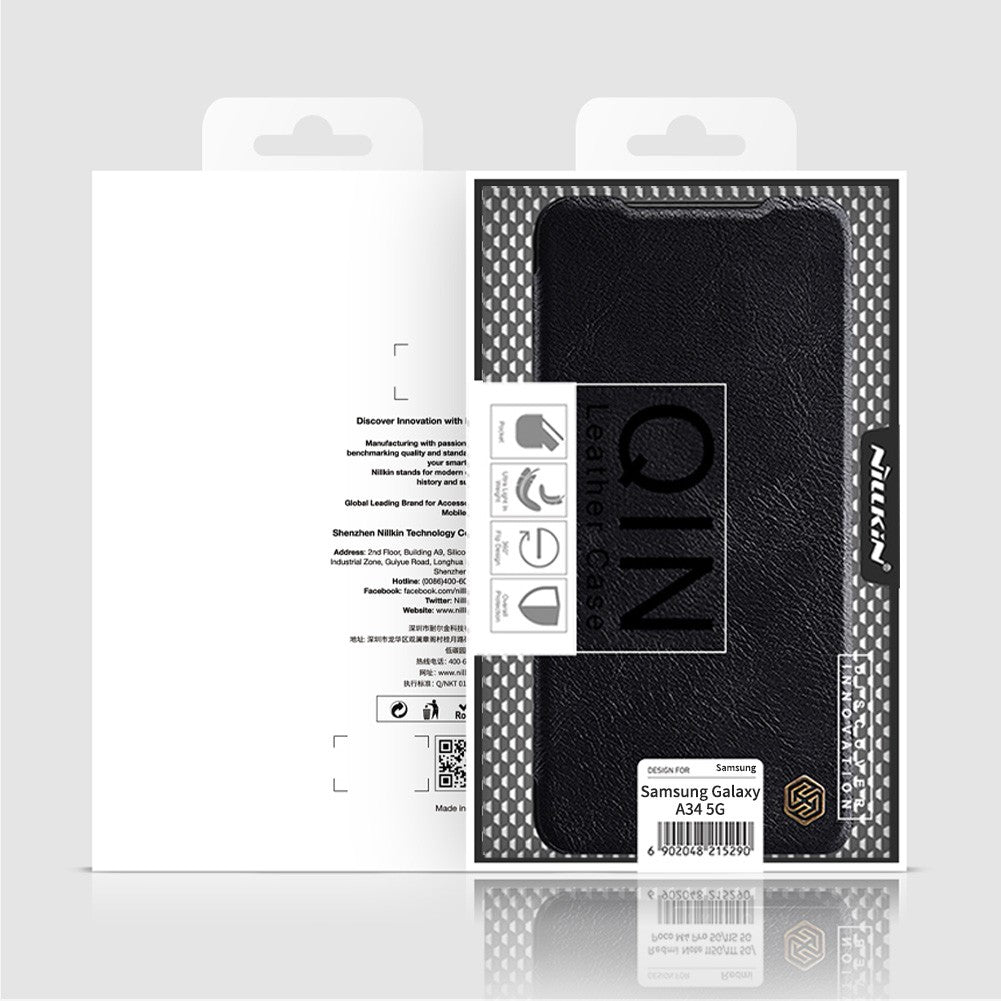 Dėklas Nillkin Qin Leather Samsung A135 A13 4G rudas