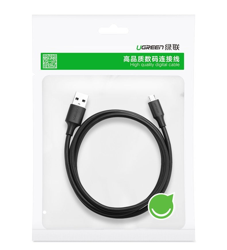 USB kabelis Ugreen US289 USB to MicroUSB 2A 2.0m juodas
