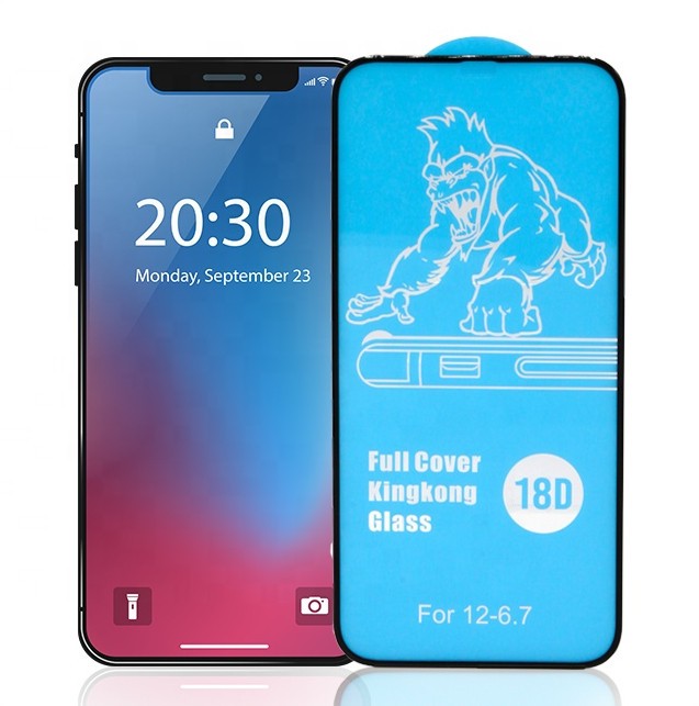 LCD apsauginis stikliukas 18D Airbag Shockproof Xiaomi Redmi 12/Redmi Note 12R/Poco M6 Pro 5G/Redmi 13 4G/Redmi 13 5G/Poco M6 4G juodas