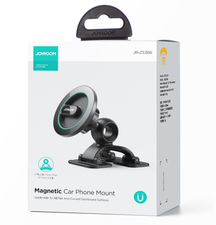 Automobilinis telefono laikiklis Joyroom JR-ZS366 (dashboard) magnetinis juodas