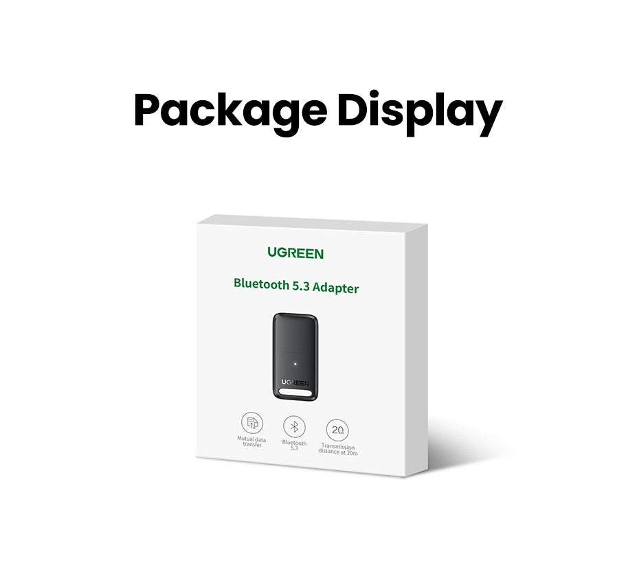 Bluetooth adapteris Ugreen CM591 Bluetooth 5.3 juodas