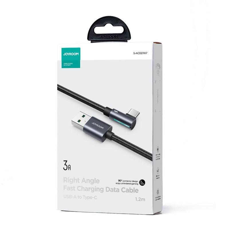 USB kabelis Joyroom S-AC027A17 USB to USB-C 3A 1.2m juodas