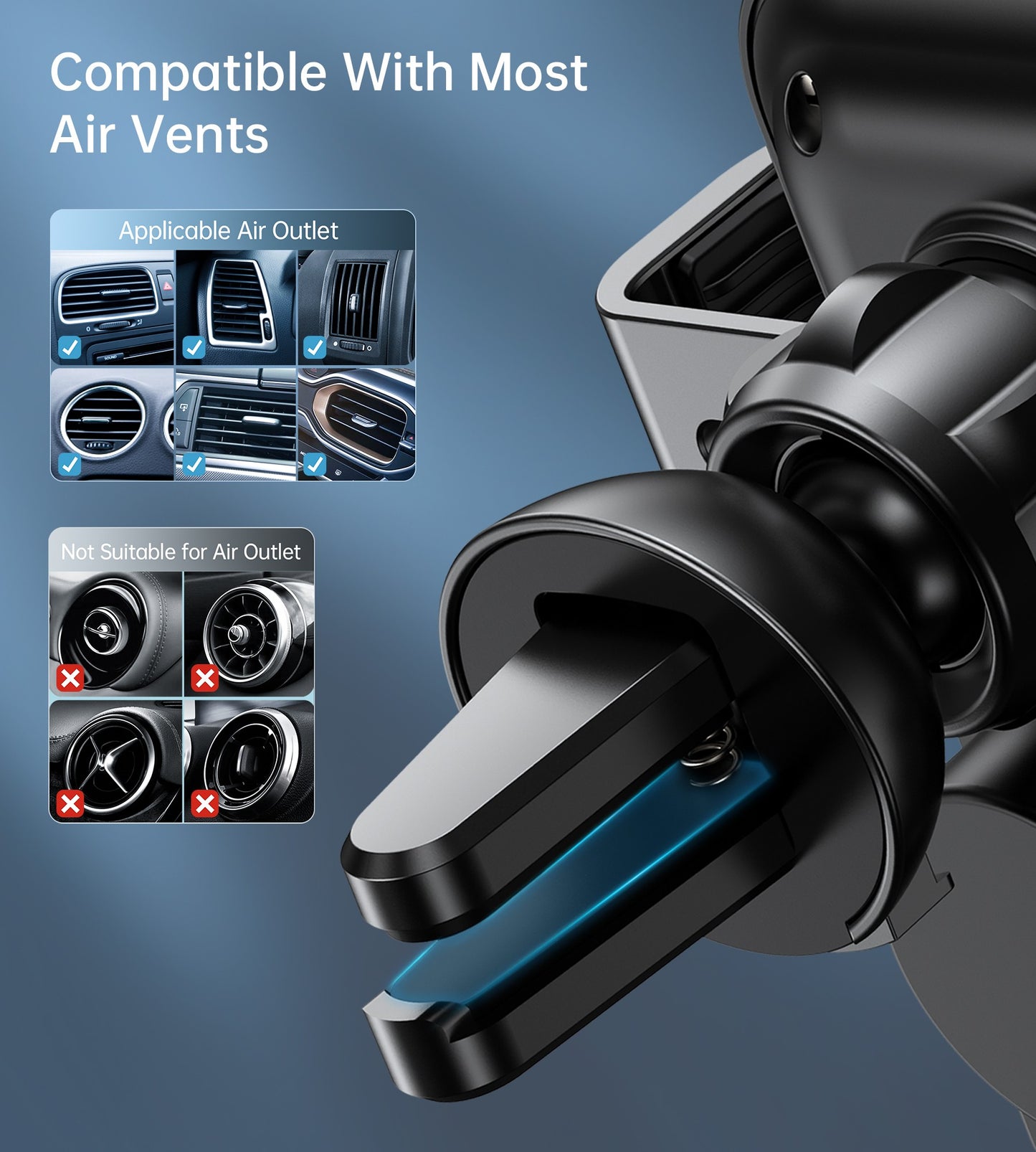 Automobilinis laikiklis-įkroviklis Choetech 15W Electric Car Wireless Charger With Magnetic Head T201-F juodas