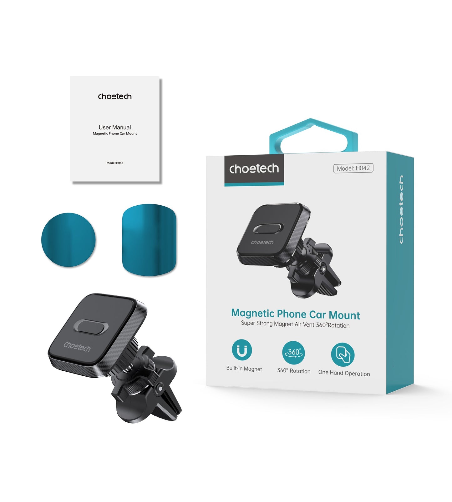 Automobilinis telefono laikiklis Choetech H042 juodas