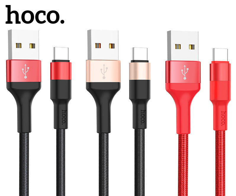 USB kabelis Hoco X26 Type-C 1.0m juodas-auksinis