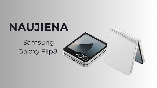 Samsung Galaxy Z Flip8 apžvalga: stilingiausias „Samsung“ sulankstomas telefonas tapo dar geresnis