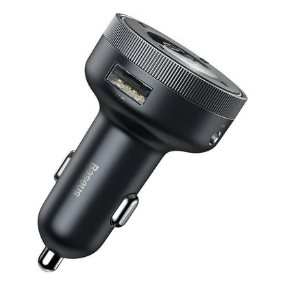 Transmiteris Baseus Enjoy Bluetooth MP3 grotuvas/FM bangų moduliatorius (laisvų rankų įranga,LCD,2xUSB Wireless 5.0+5V/3.4A įkroviklis) juodas CCLH-01