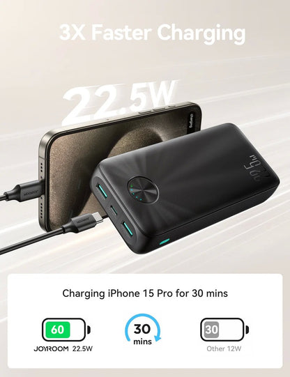 Išorinė baterija Power Bank Joyroom JR-PBF16 22.5W 20000mAh juoda