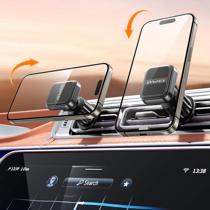 Automobilinis telefono laikiklis Awei X52 Magnetic (air vent) juodas
