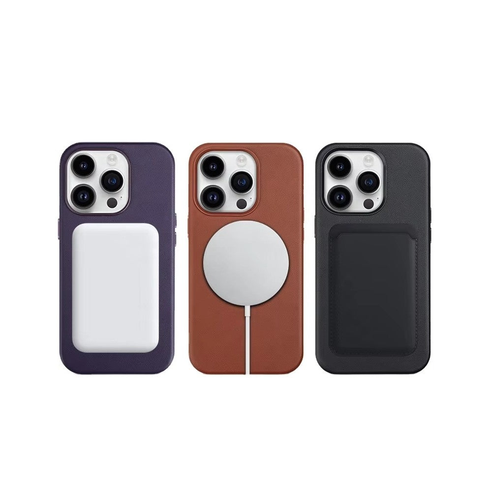 Dėklas Mag Leather Case Apple iPhone 16 Plus juodas