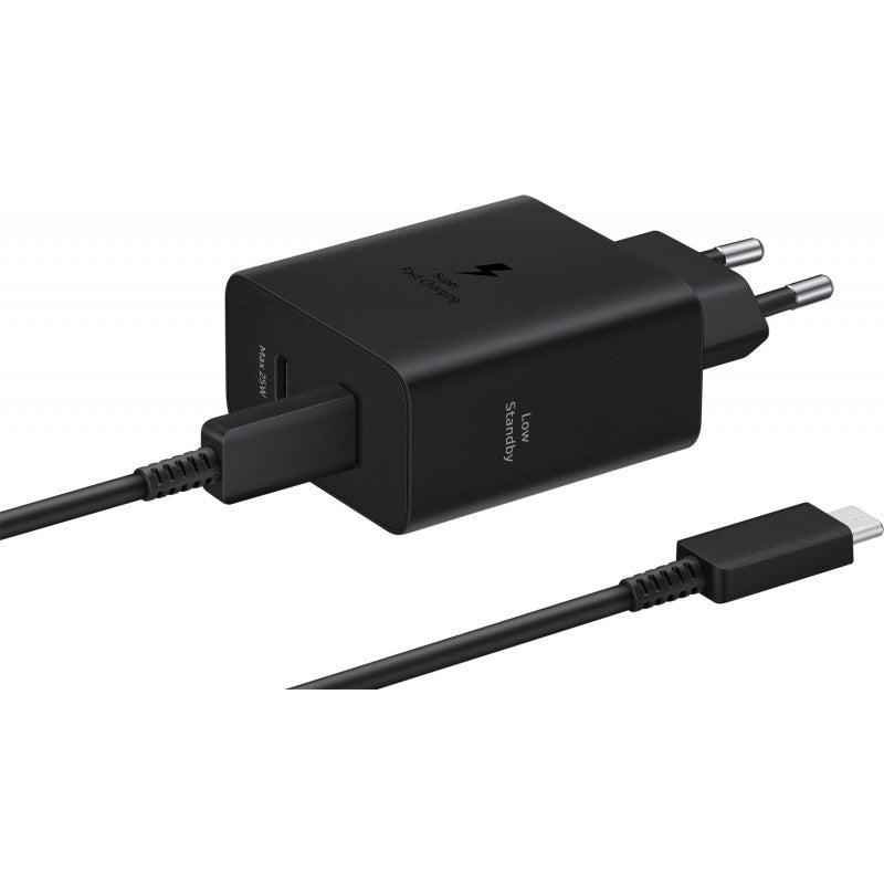 Įkroviklis Samsung EP-T5020XBEGEU 50W + USB-C kabelis juodas Buitiniai įkrovikliai -   