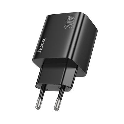 Įkroviklis Hoco N56 30W GaN 2xUSB-C/2xUSB-A juodas