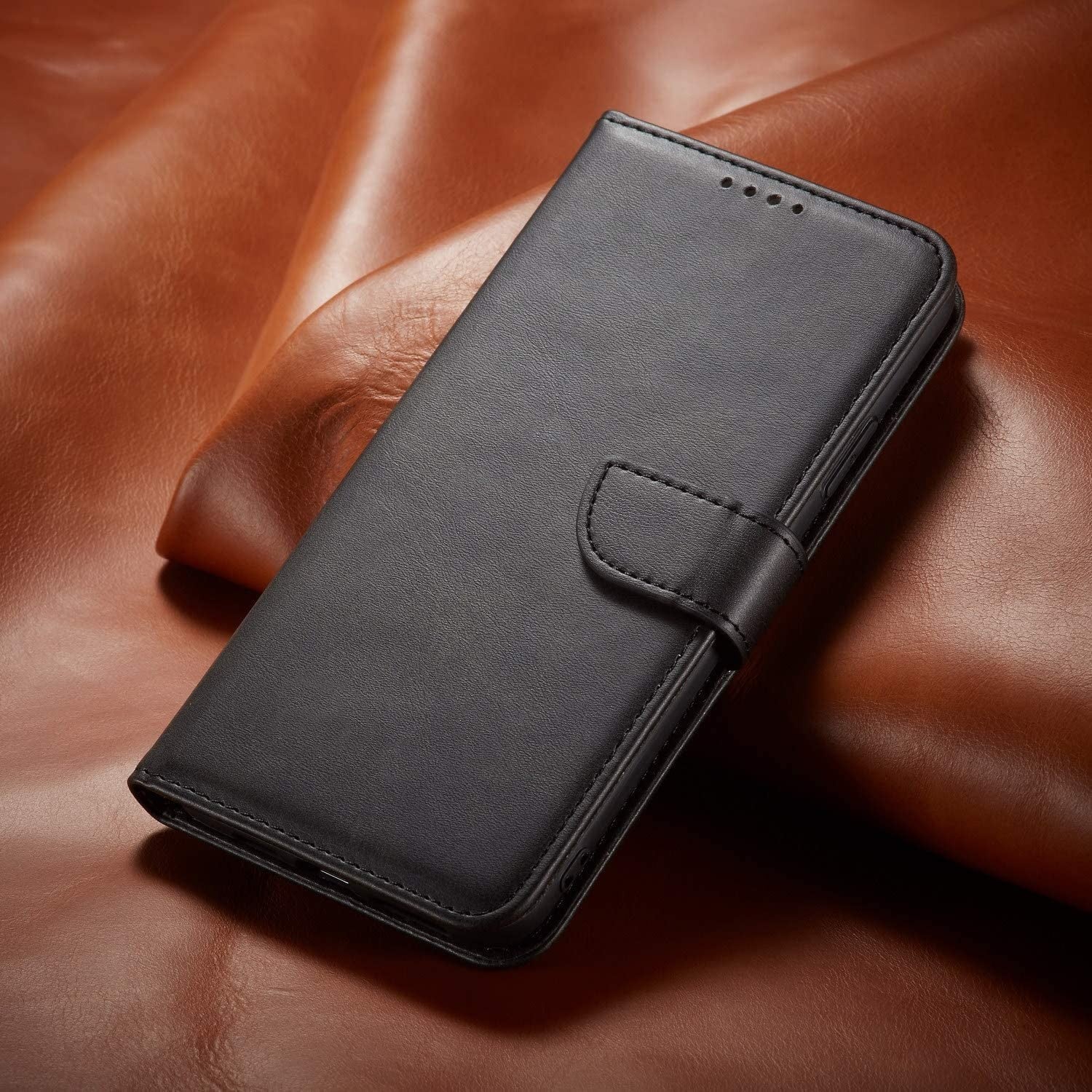 Dėklas Wallet Case Apple iPhone 16e juodas