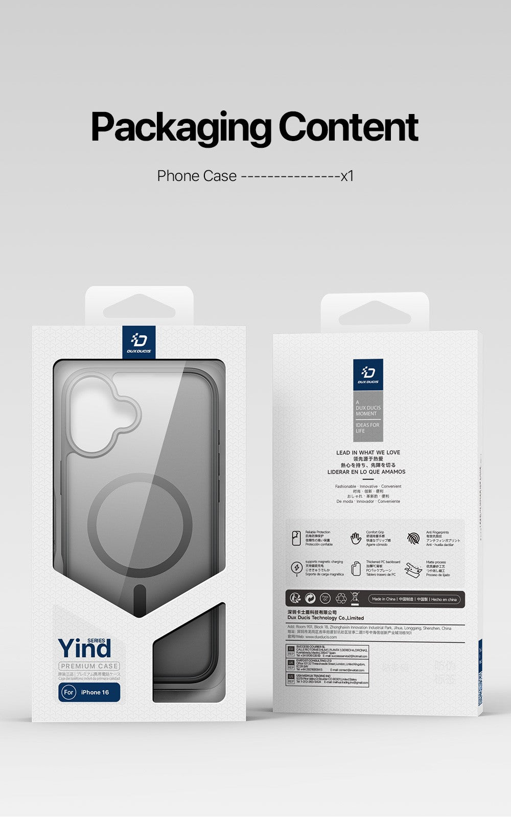 Dėklas Dux Ducis Yind Apple iPhone 16 juodas