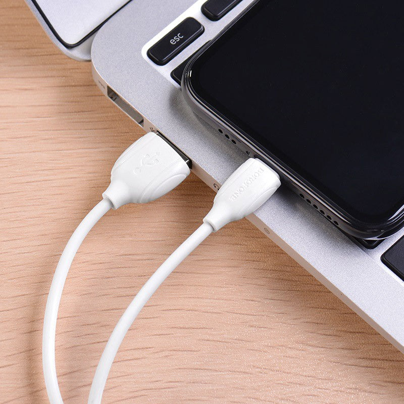 USB kabelis Borofone BX19 USB-A to Lightning 1.0m baltas