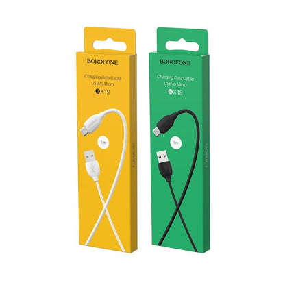 USB kabelis Borofone BX19 USB-A to MicroUSB 1.0m baltas