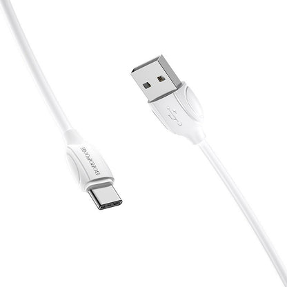 USB kabelis Borofone BX19 USB-A to USB-C 1.0m baltas