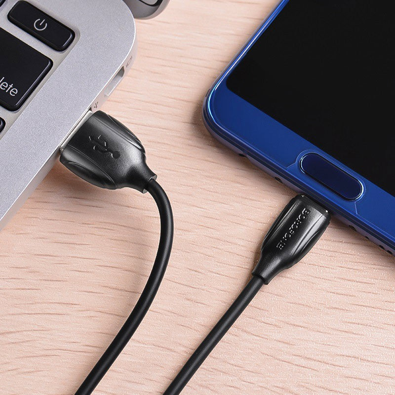 USB kabelis Borofone BX19 USB-A to USB-C 1.0m juodas