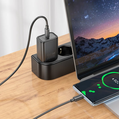 Įkroviklis Hoco N60 20W GaN USB-C juodas