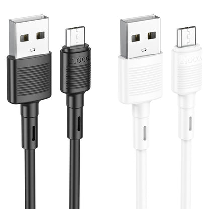 USB kabelis Hoco X83 USB-A to MicroUSB 1.0m juodas