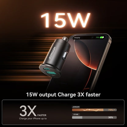 Automobilinis įkroviklis Joyroom JR-CCN16 USB-A/USB-C 15W juodas