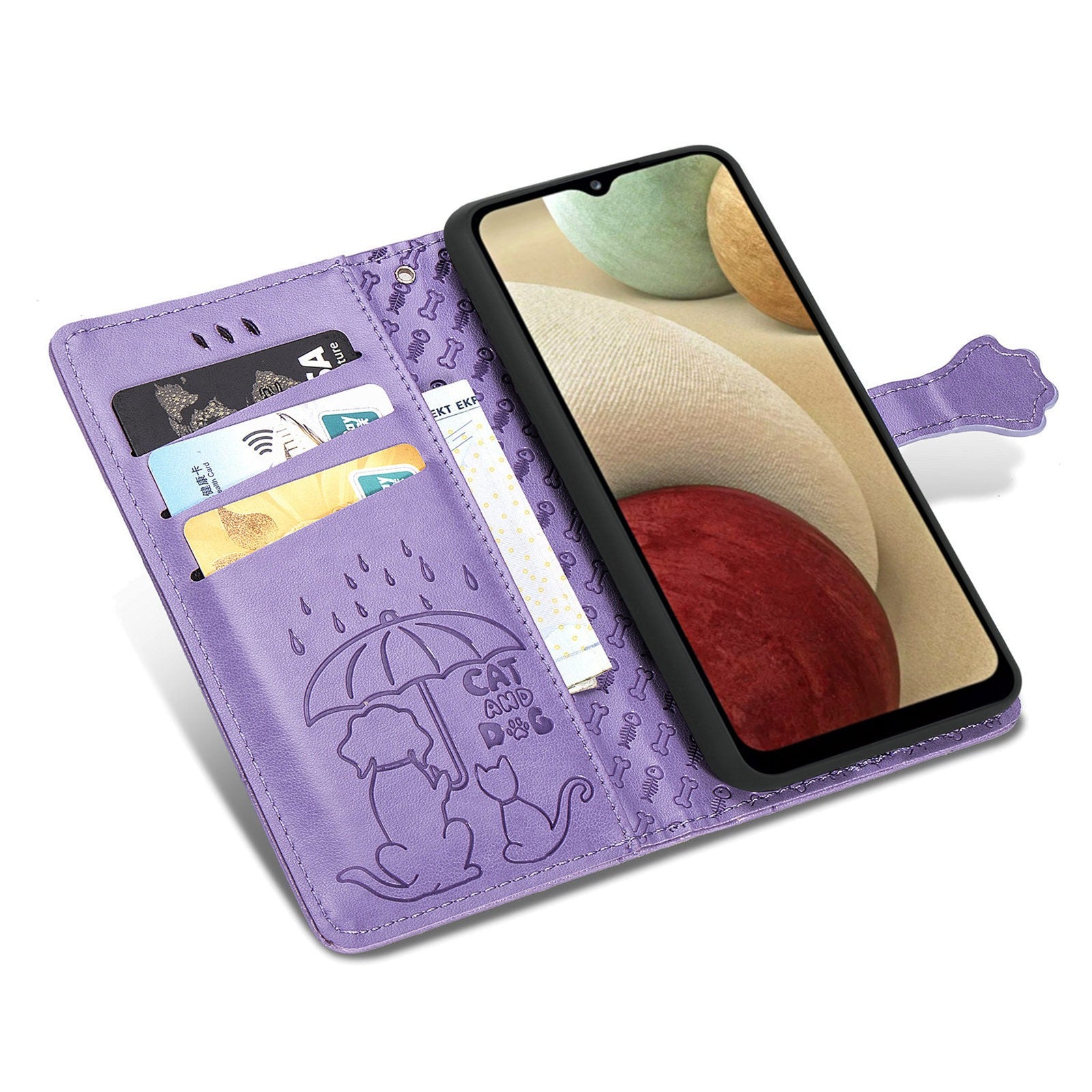 Dėklas Cat-Dog Samsung A566 A56 5G violetinis