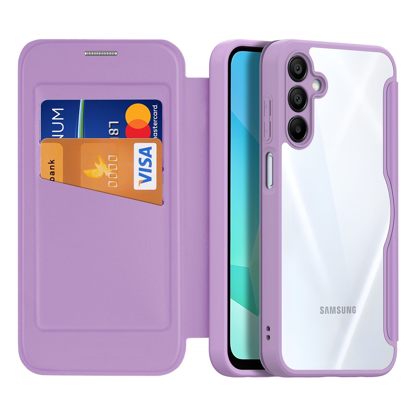 Dėklas Dux Ducis Skin X Pro skirtas Samsung A165 A16 4G/A166 A16 5G violetinis